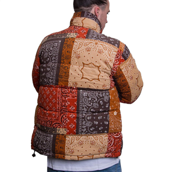 Karl Kani Ανδρικό μπουφάν Retro Paisley Reversible Corduroy Puffer Jacket